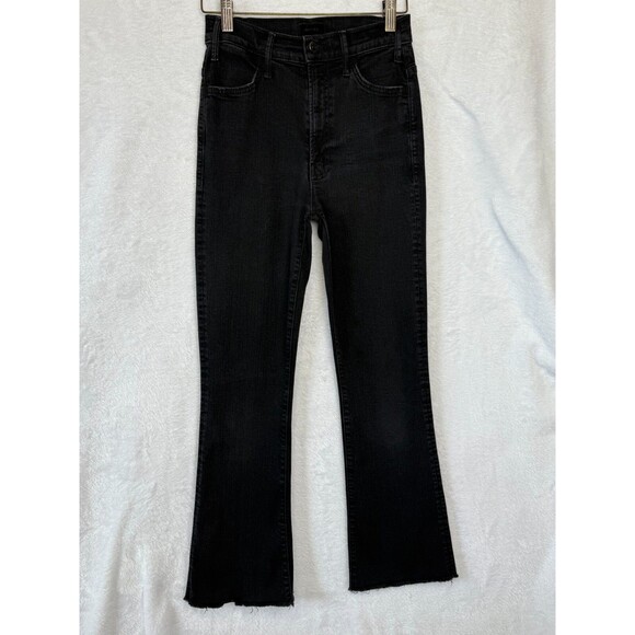Mother Jeans Women's 24 Black The Hustler Ankle Fray Hem Not Guilty Wash - Picture 2 of 15
